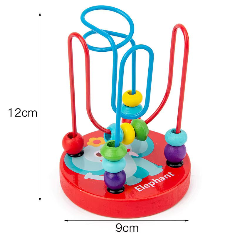 Cartoon Wooden Bead Maze Educational Activity Toy
