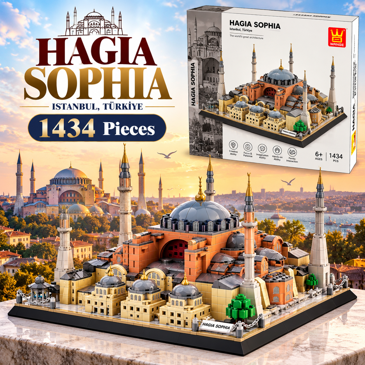 Hagia Sophia Building Blocks Set – 1434 Pieces
