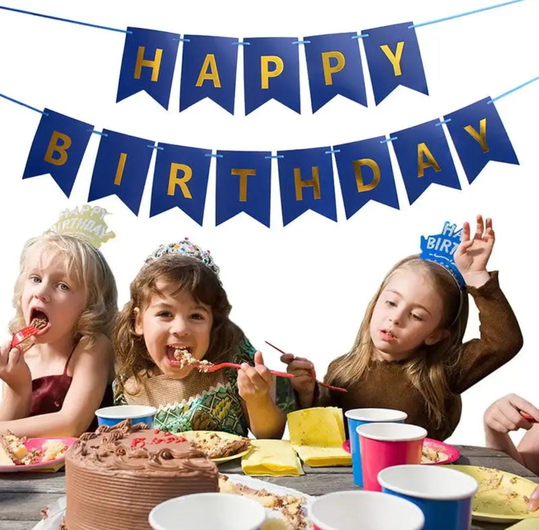 Happy Birthday Banner Blue - Boys - Default Title - Odeez | Educational Toys Pakistan 