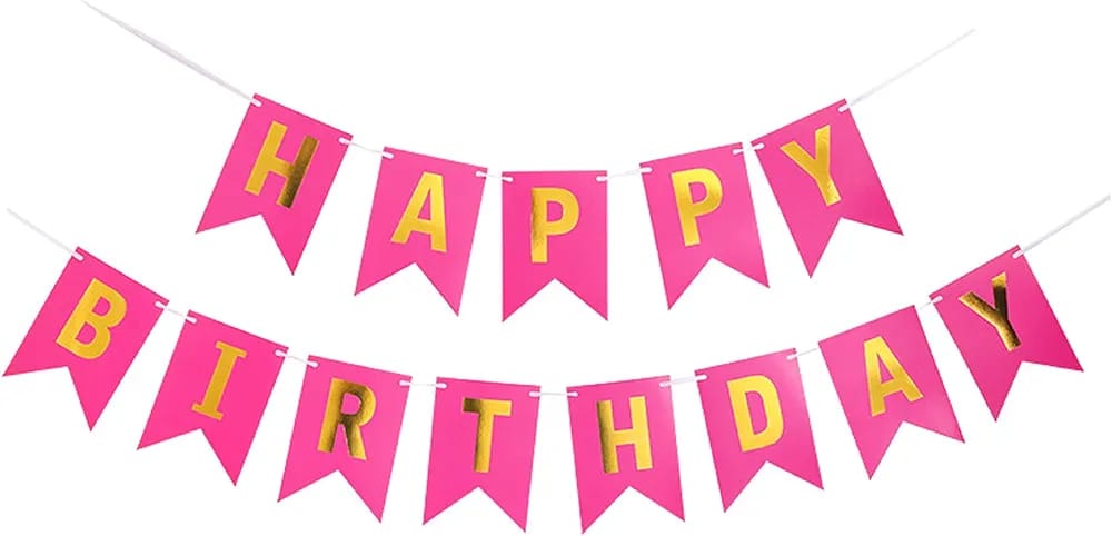 Happy Birthday Banner Pink - Girls - Default Title - Odeez | Educational Toys Pakistan 