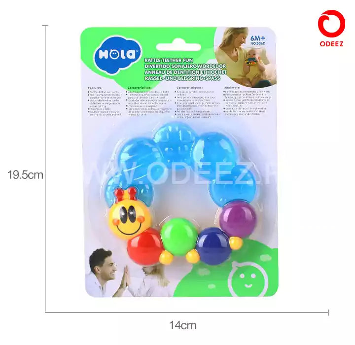 Hola - Rattle Teether Fun - Default Title - Odeez | Educational Toys Pakistan 