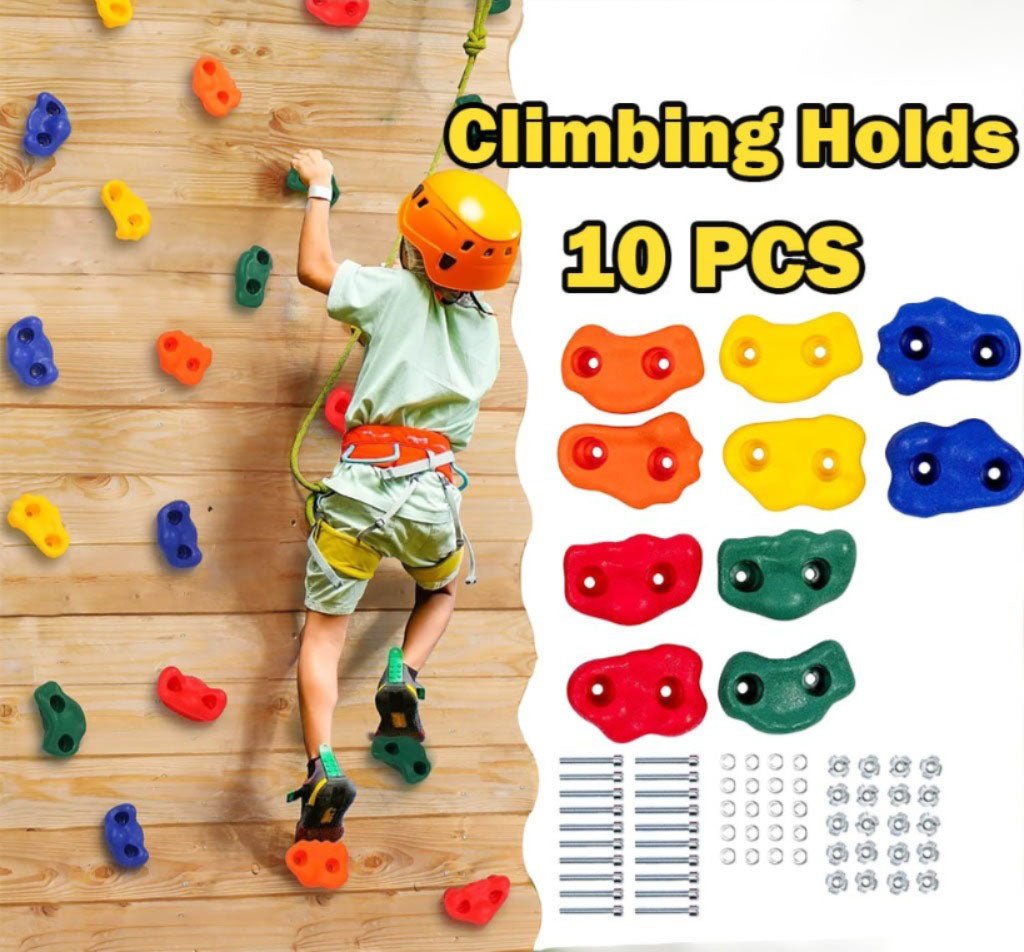 Colorful Rock Climbing Holds Plastic Material- 10 pieces - Default Title - Odeez | Educational Toys Pakistan 