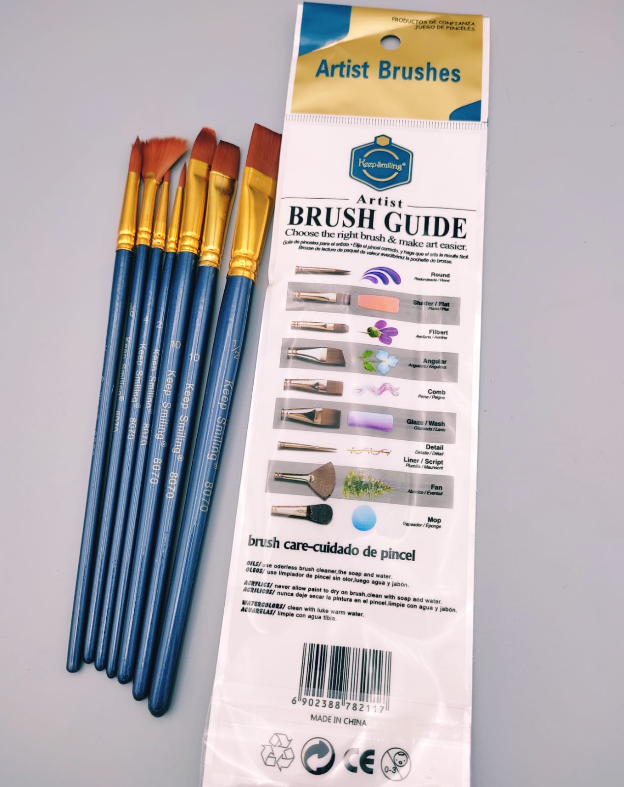 Keep Smiling Painting Art 7 Brushes - Default Title - Odeez | Educational Toys Pakistan 