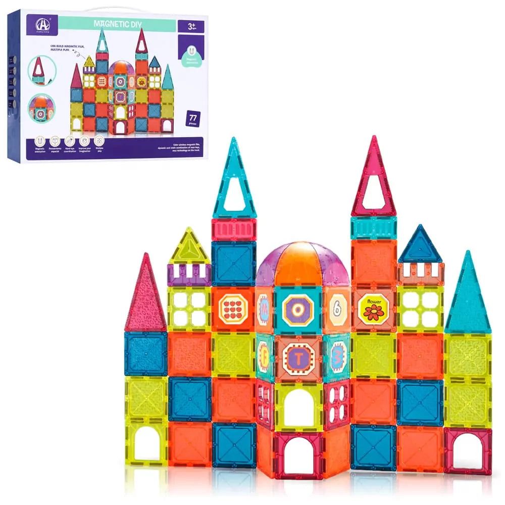 DIY Magnetic Construction Blocks - 77 pieces - Default Title - Odeez | Educational Toys Pakistan 