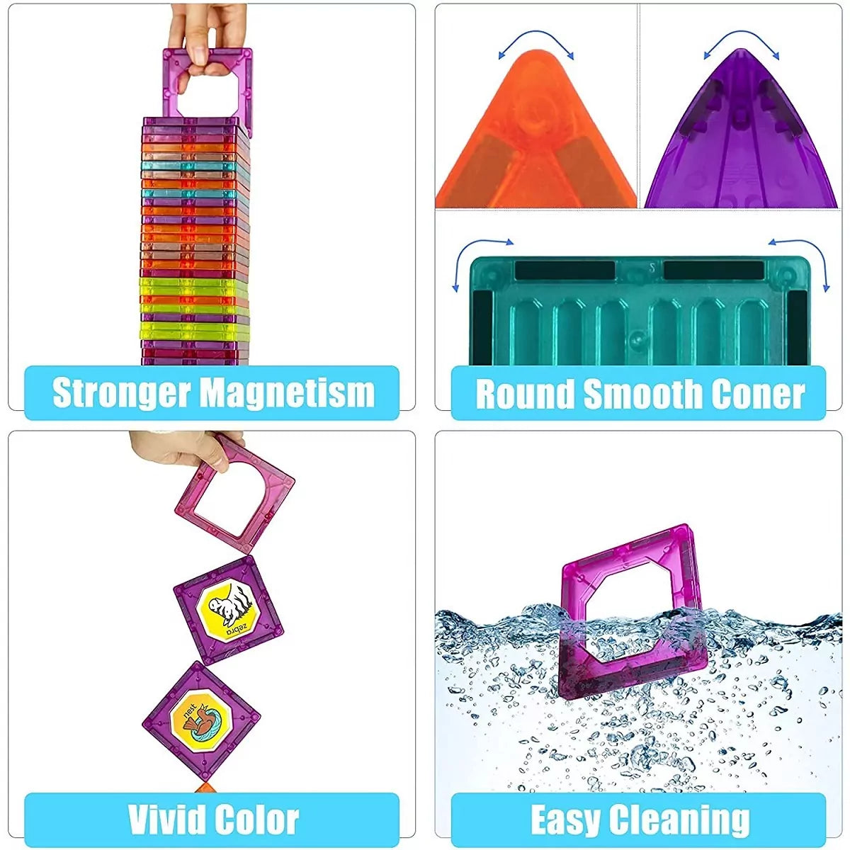 DIY Magnetic Construction Blocks - 77 pieces - Default Title - Odeez | Educational Toys Pakistan 