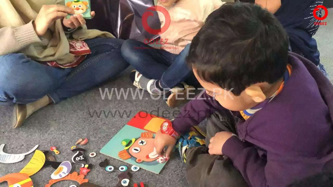 Magnetic Jigsaw Puzzles Crazy Face Book - 012 - Default Title - Odeez | Educational Toys Pakistan 