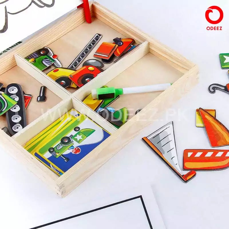 Magnetic Jigsaw Puzzles transportation Board - Default Title - Odeez | Educational Toys Pakistan 