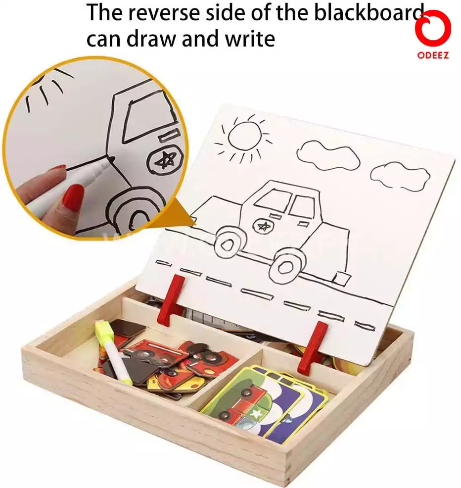 Magnetic Jigsaw Puzzles transportation Board - Default Title - Odeez | Educational Toys Pakistan 