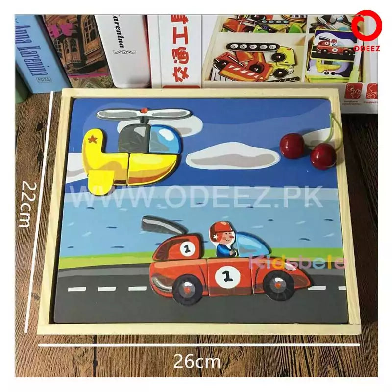 Magnetic Jigsaw Puzzles transportation Board - Default Title - Odeez | Educational Toys Pakistan 