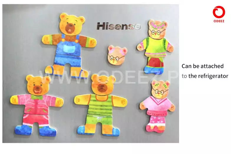 Magnetic Puzzle Bear Changing Board - 24 Sets - Default Title - Odeez | Educational Toys Pakistan 
