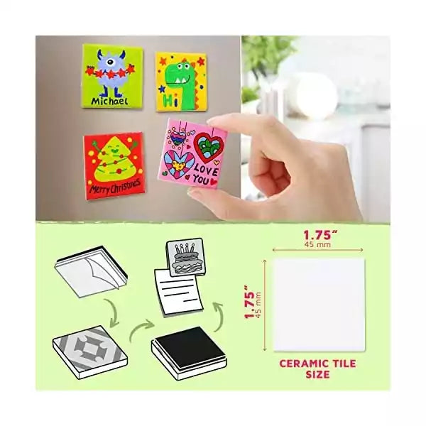 Magnetic Tile Art Painting Kit - 10 Tiles - Default Title - Odeez | Educational Toys Pakistan 