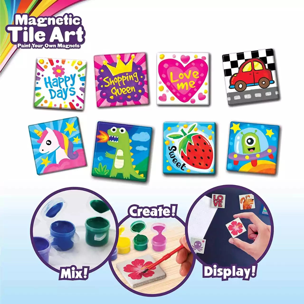 Magnetic Tile Art Painting Kit - 10 Tiles - Default Title - Odeez | Educational Toys Pakistan 