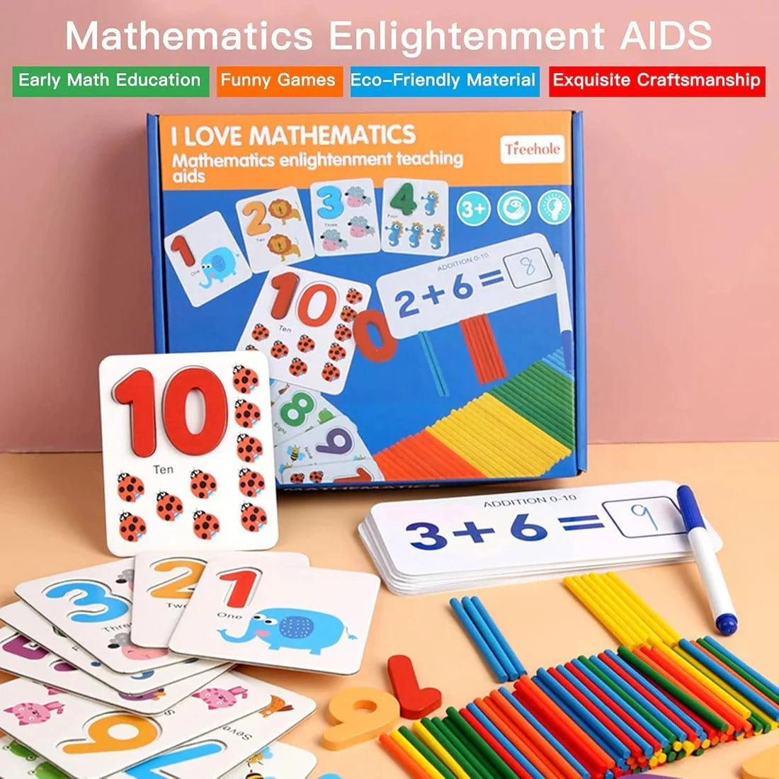 Early Mathematics Learning Educational Wooden Kit