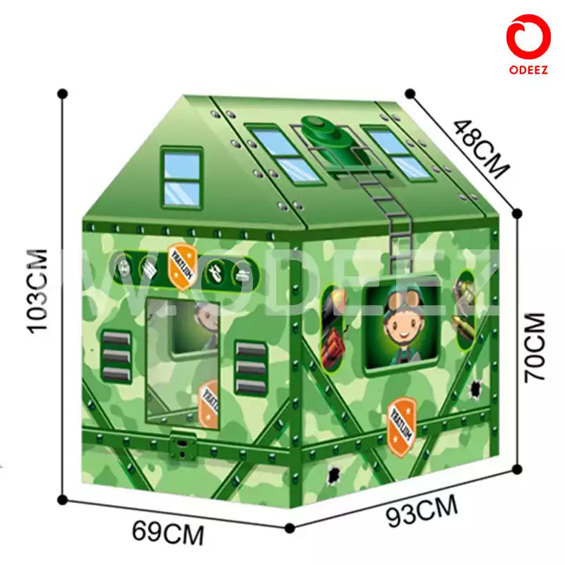 Military House Play Tent for Boys - Default Title - Odeez | Educational Toys Pakistan 