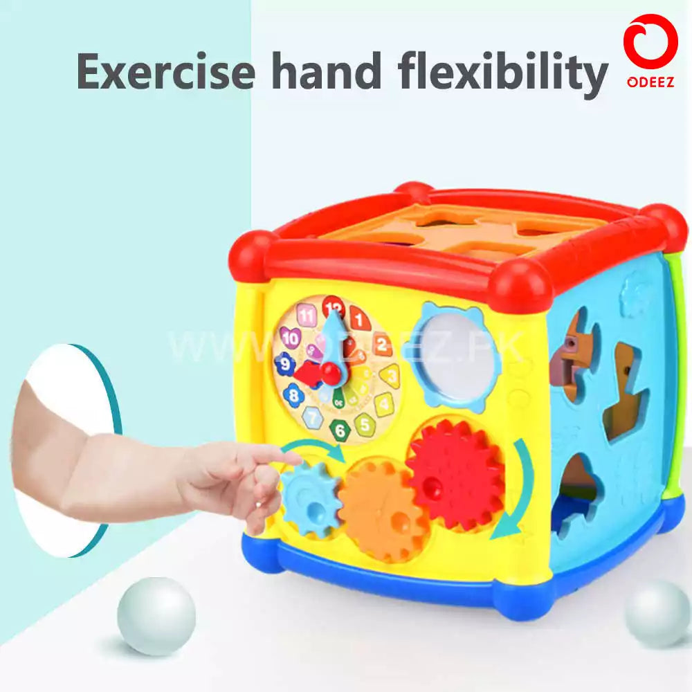 Huanger Multiple Activity Sorting Cube with Piano - 520 - Default Title - Odeez | Educational Toys Pakistan 