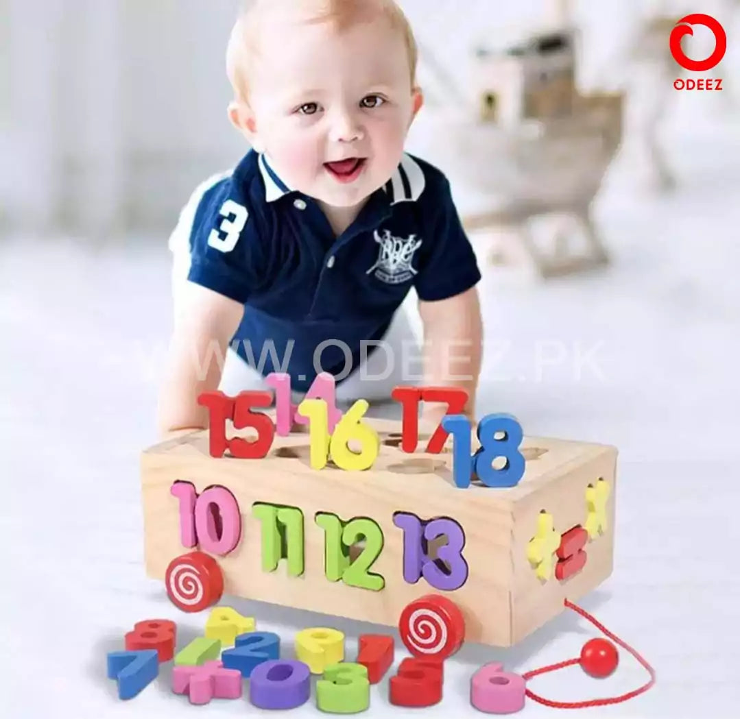 Number Sorting Wooden Car - Default Title - Odeez | Educational Toys Pakistan 