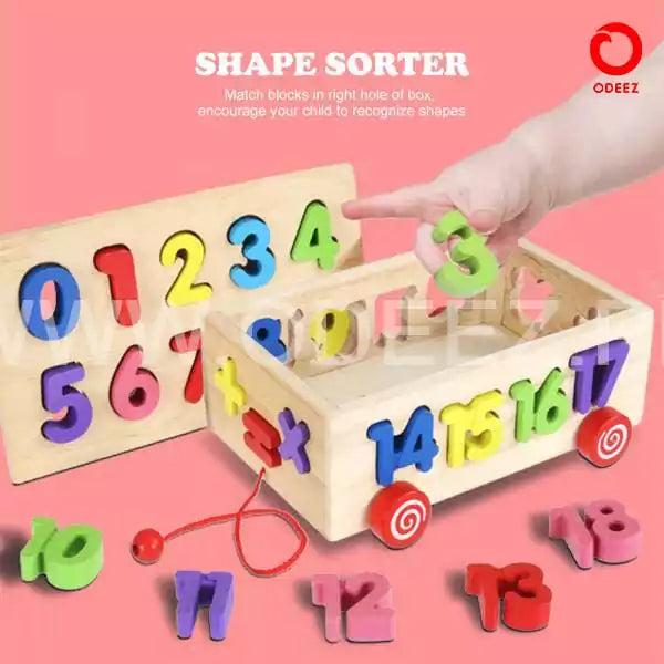 Number Sorting Wooden Car - Default Title - Odeez | Educational Toys Pakistan 
