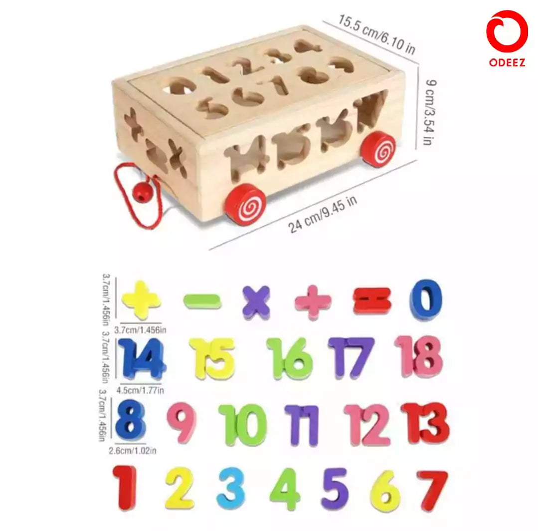 Number Sorting Wooden Car - Default Title - Odeez | Educational Toys Pakistan 