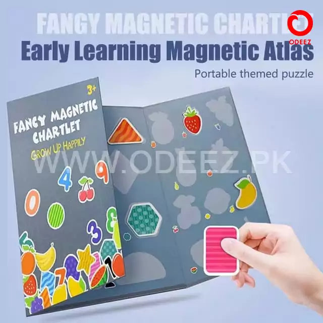 Number, fruits & Shapes Magnetic Chartlet  - 30 Pieces - Default Title - Odeez | Educational Toys Pakistan 