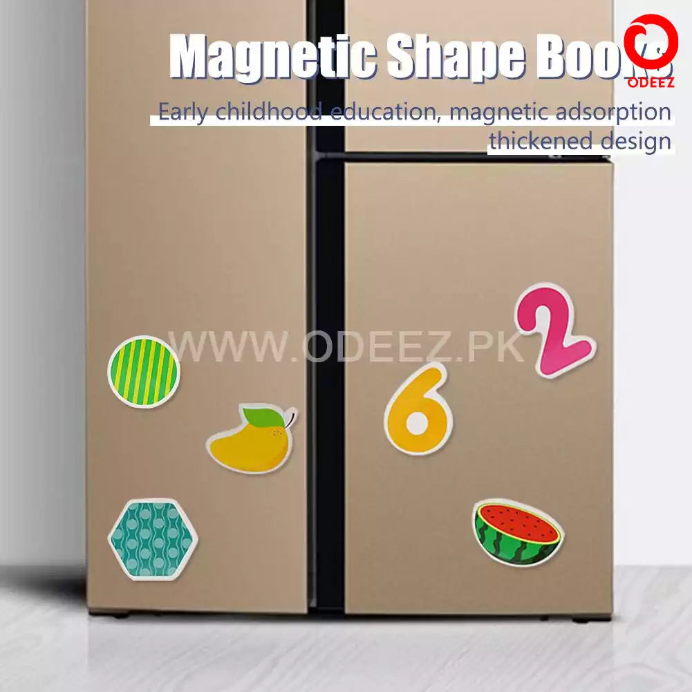 Number, fruits & Shapes Magnetic Chartlet  - 30 Pieces - Default Title - Odeez | Educational Toys Pakistan 