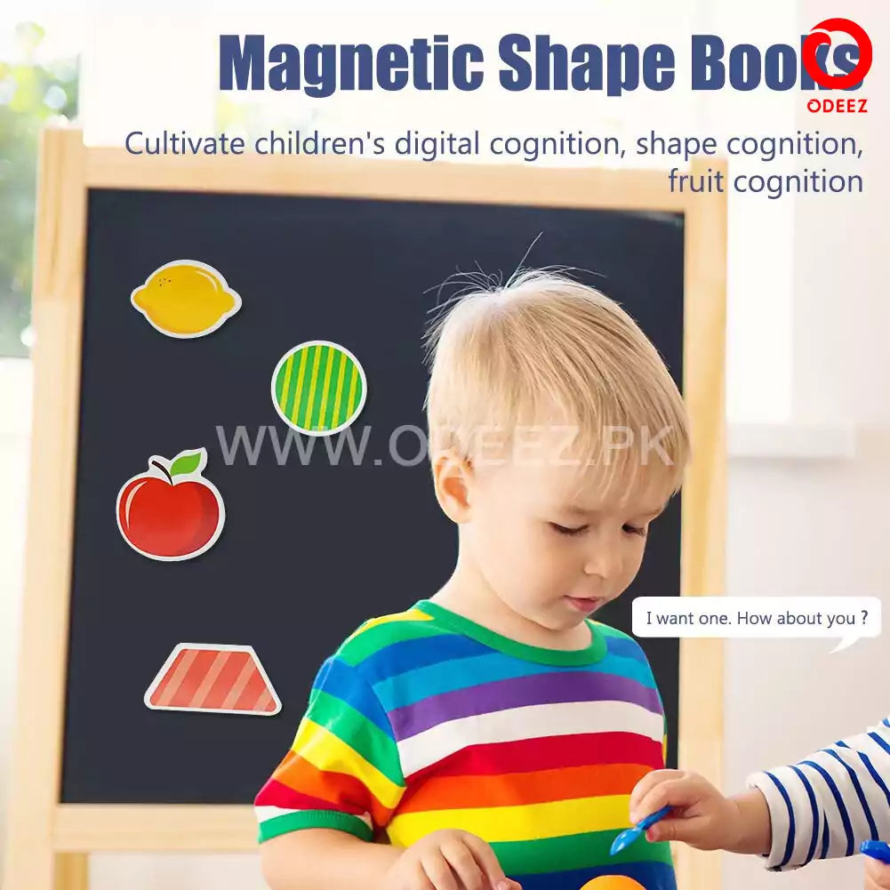 Number, fruits & Shapes Magnetic Chartlet  - 30 Pieces - Default Title - Odeez | Educational Toys Pakistan 
