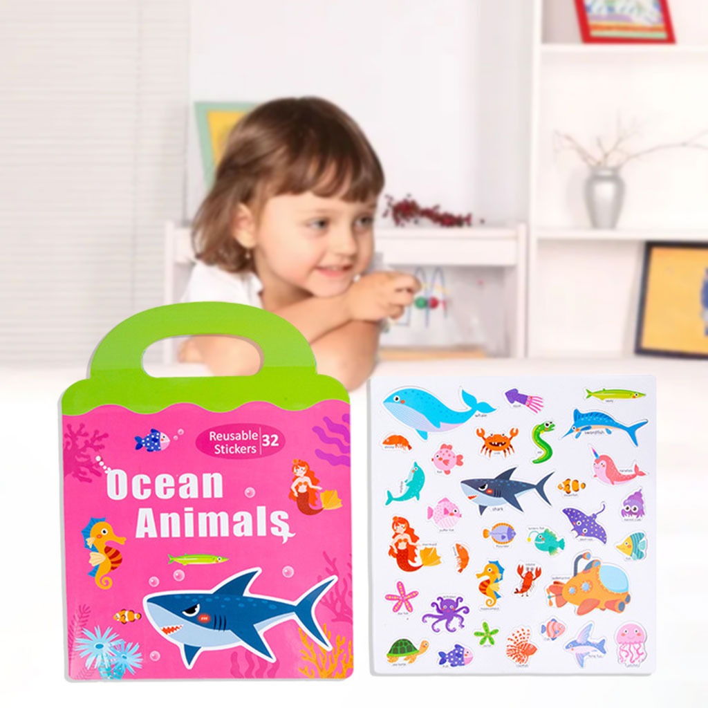 Ocean Animals Thematic Magnetic Sticker Boards - 128 - Default Title - Odeez | Educational Toys Pakistan 