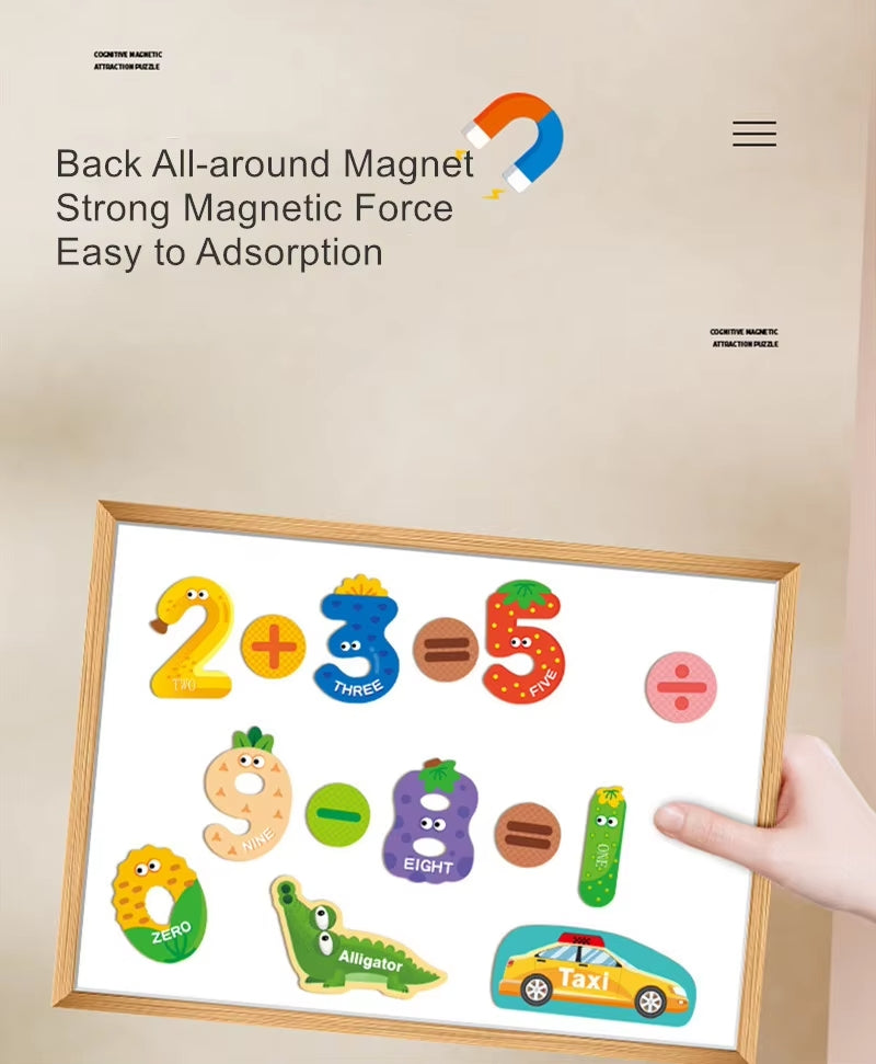 Early Education Number Magnetic Puzzle 0 - 9 - 26 pieces - Default Title - Odeez | Educational Toys Pakistan 
