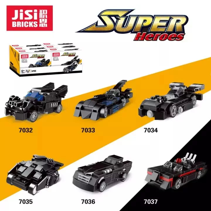 Pack of 6 Fight For Justice Mini Batmobile Building Blocks - Default Title - Odeez | Educational Toys Pakistan 
