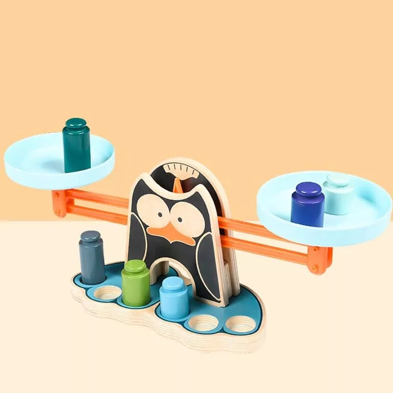 Penguin Wooden Balance Blocks Scale Kit - 919 - Default Title - Odeez | Educational Toys Pakistan 