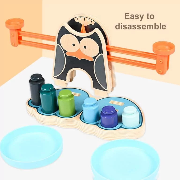 Penguin Wooden Balance Blocks Scale Kit - 919 - Default Title - Odeez | Educational Toys Pakistan 