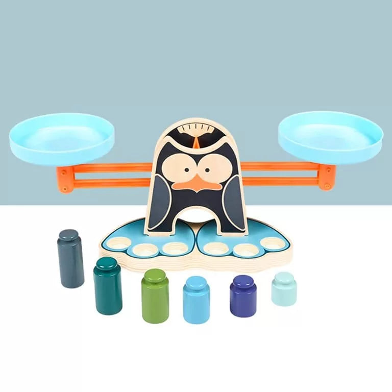 Penguin Wooden Balance Blocks Scale Kit - 919 - Default Title - Odeez | Educational Toys Pakistan 