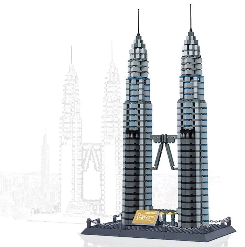 Petronas Twin Towers Building Blocks - 1173 pieces - Default Title - Odeez | Educational Toys Pakistan 