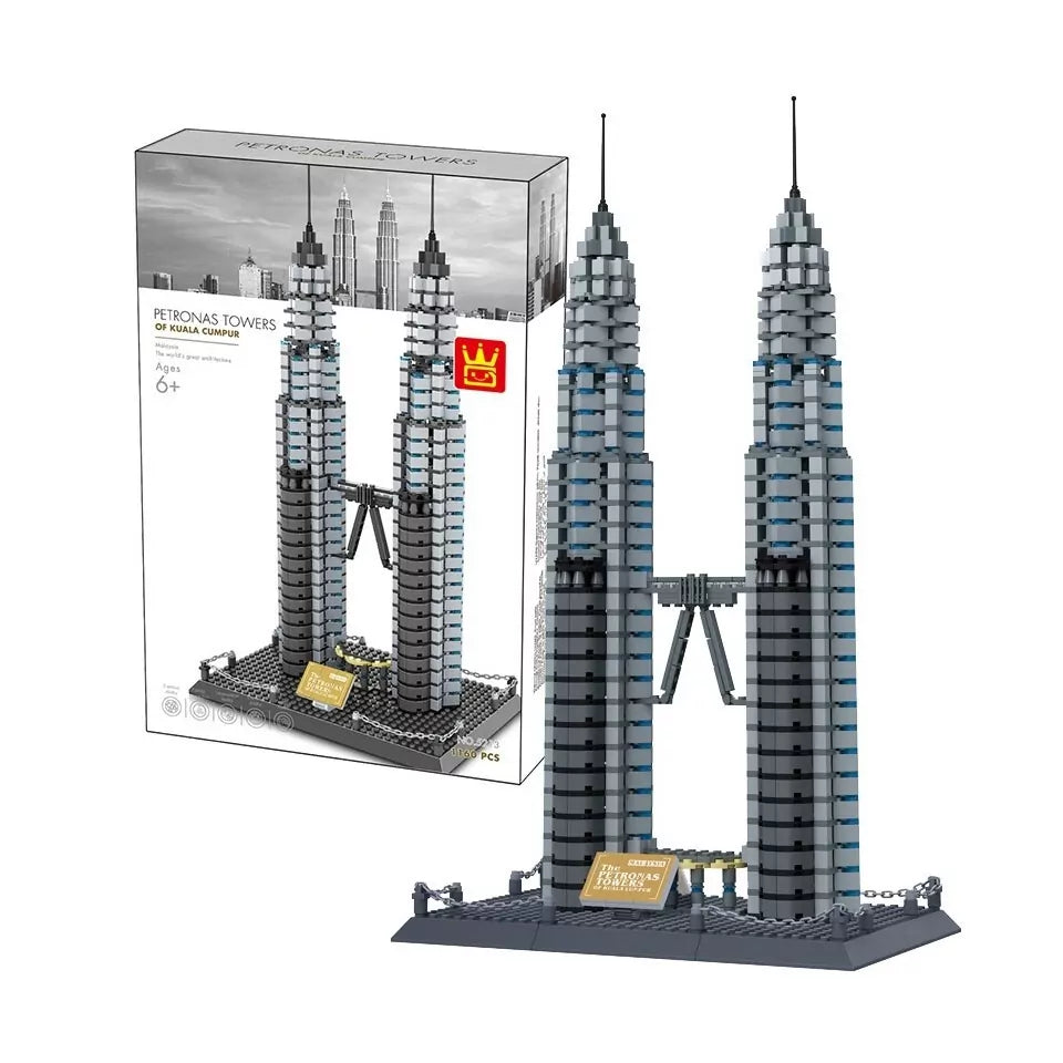 Petronas Twin Towers Building Blocks - 1173 pieces - Default Title - Odeez | Educational Toys Pakistan 