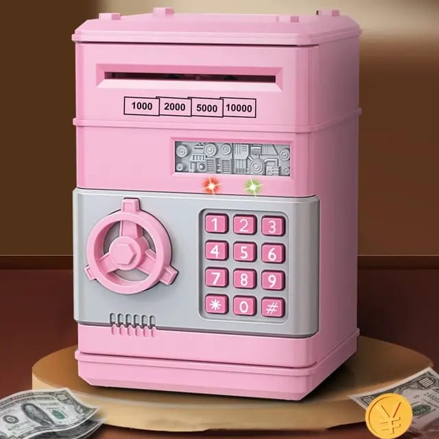 Electronic ATM Bank Money Saving Box for Kids - 507 - Red-Blue-Pink - Odeez | Educational Toys Pakistan 
