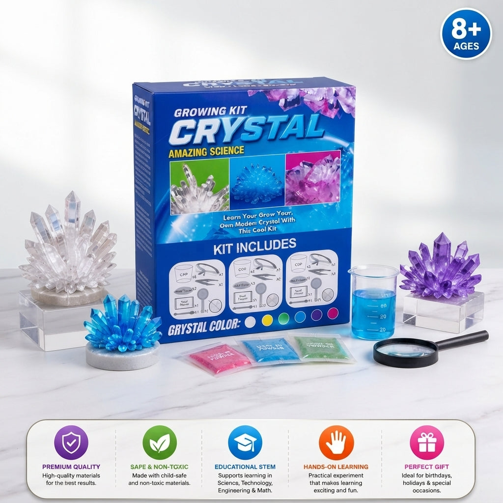 Crystal Growing Kit STEAM Science Experiment Kit for Kids - S04