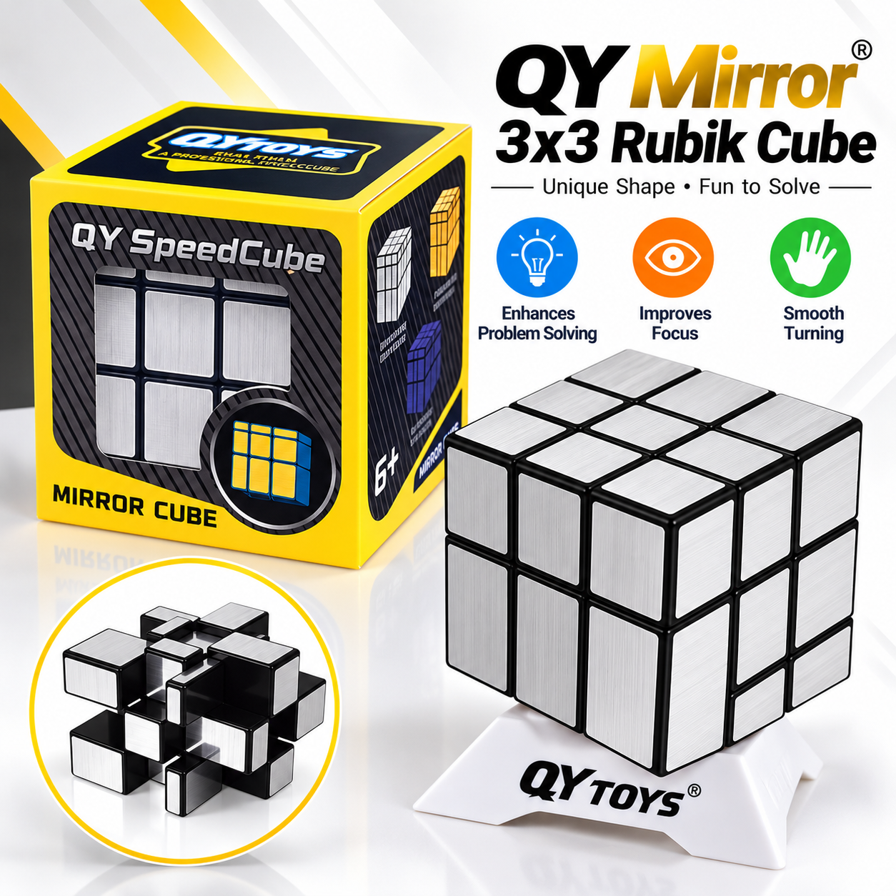 QY 3x3 Mirror Rubik Cube - 517
