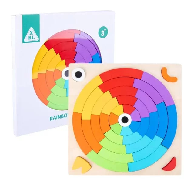 Rainbow Colorful Pattern Puzzle Board with Cards - 552 - Default Title - Odeez | Educational Toys Pakistan 