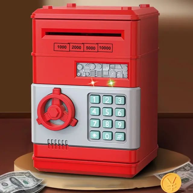 Electronic ATM Bank Money Saving Box for Kids - 507 - Red-Blue-Pink - Odeez | Educational Toys Pakistan 