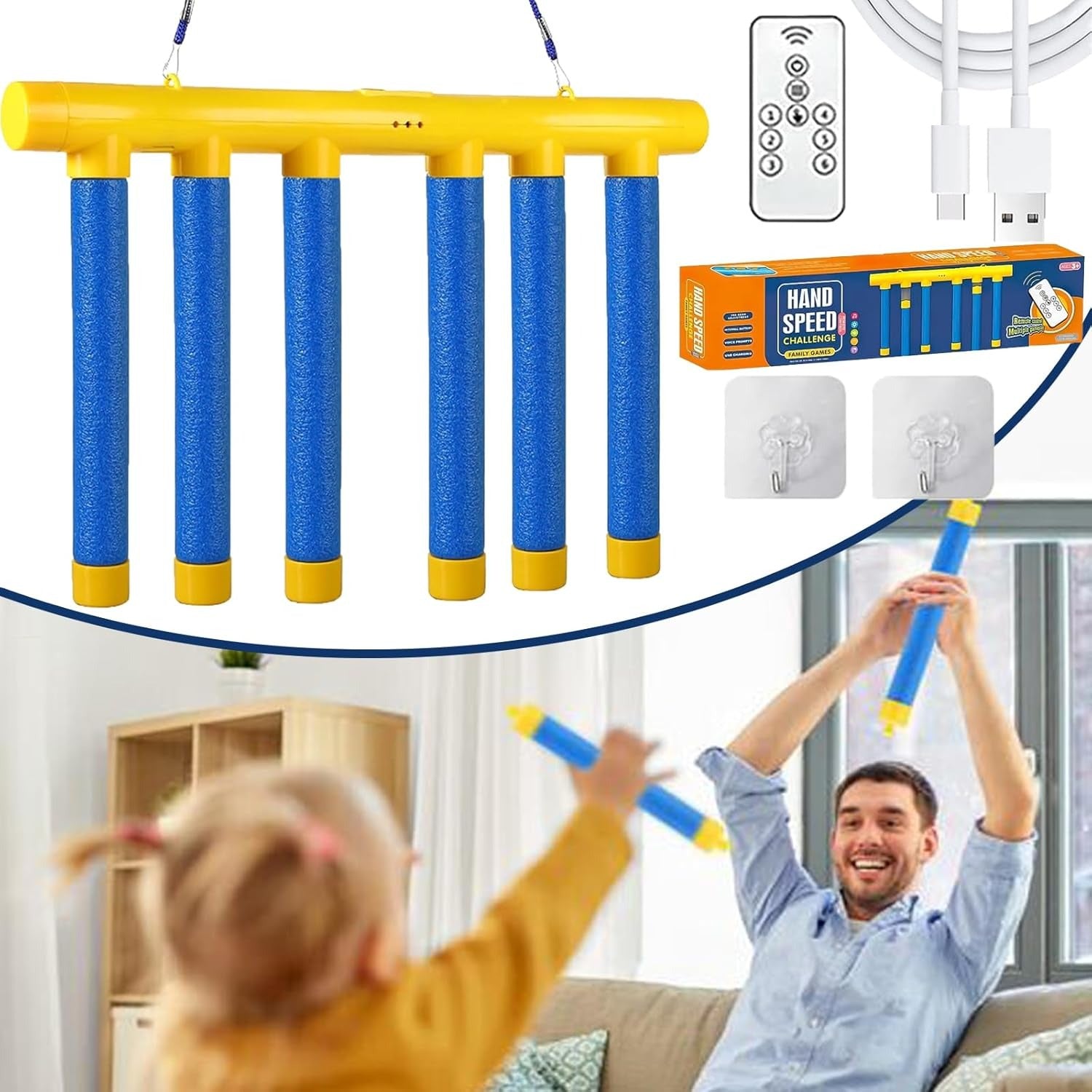 Remote Control Hand Speed Reflex Challenge Rechargeable Game - 103