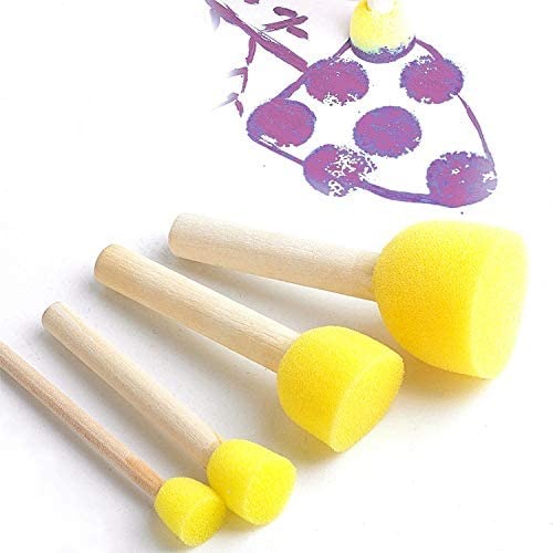 Round Sponge Drawing Stamp - 5 Pieces - Default Title - Odeez | Educational Toys Pakistan 
