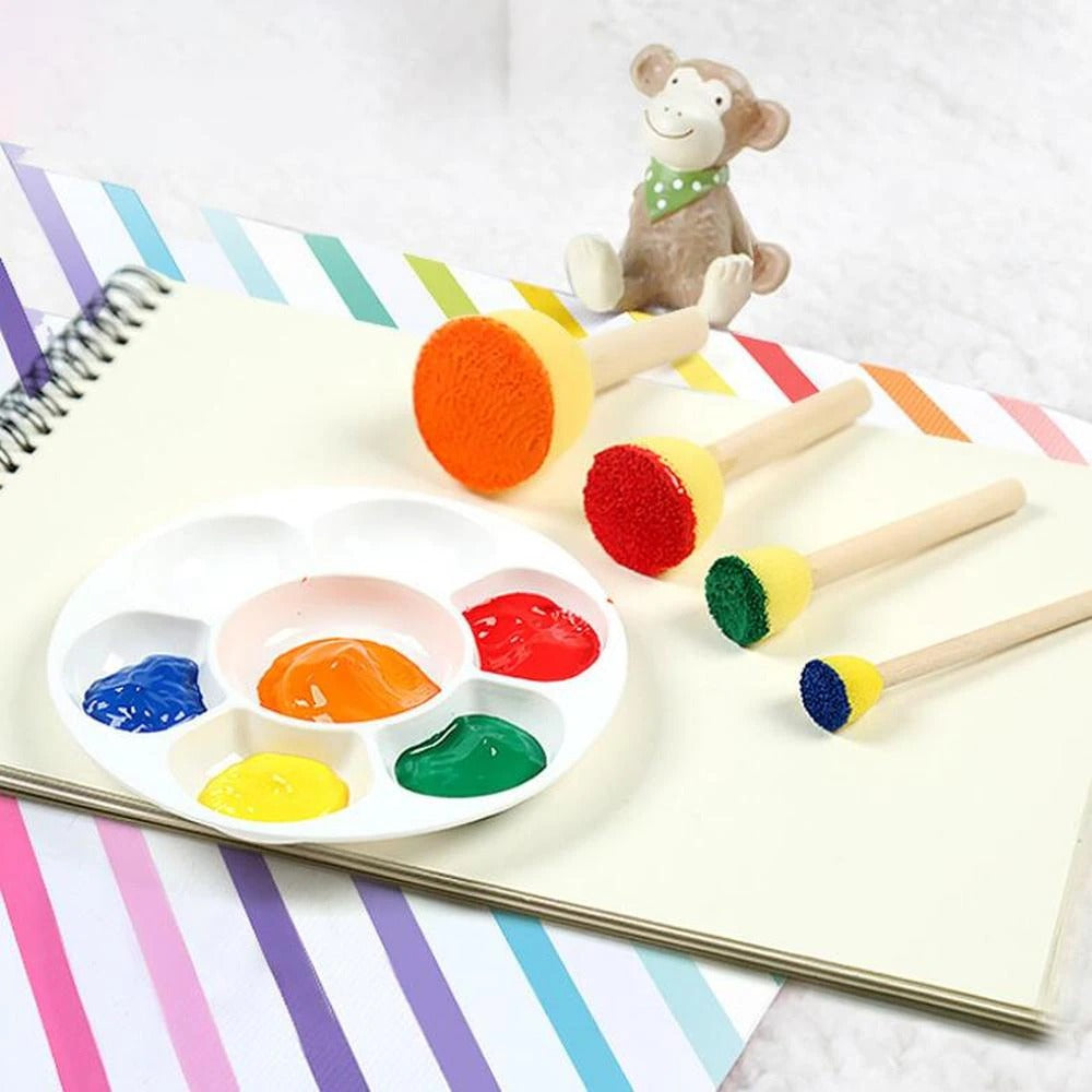 Round Sponge Drawing Stamp - 5 Pieces - Default Title - Odeez | Educational Toys Pakistan 