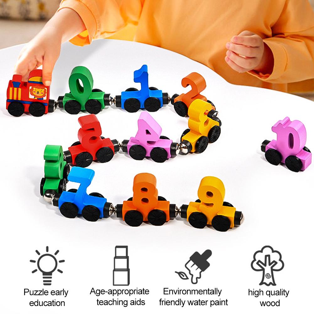 Colorful Wooden Number Digital Train Toy - 852