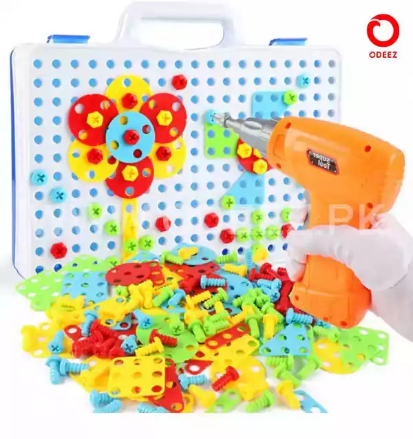 STEM Creative Design and Drill Screw Play - 106 pieces - Default Title - Odeez | Educational Toys Pakistan 