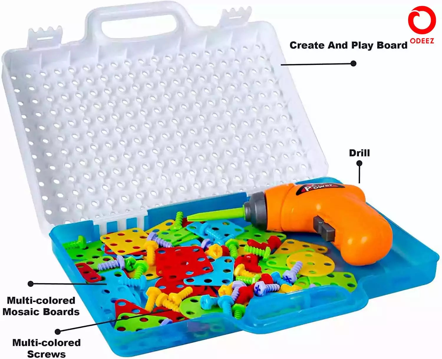 STEM Creative Design and Drill Screw Play - 106 pieces - Default Title - Odeez | Educational Toys Pakistan 