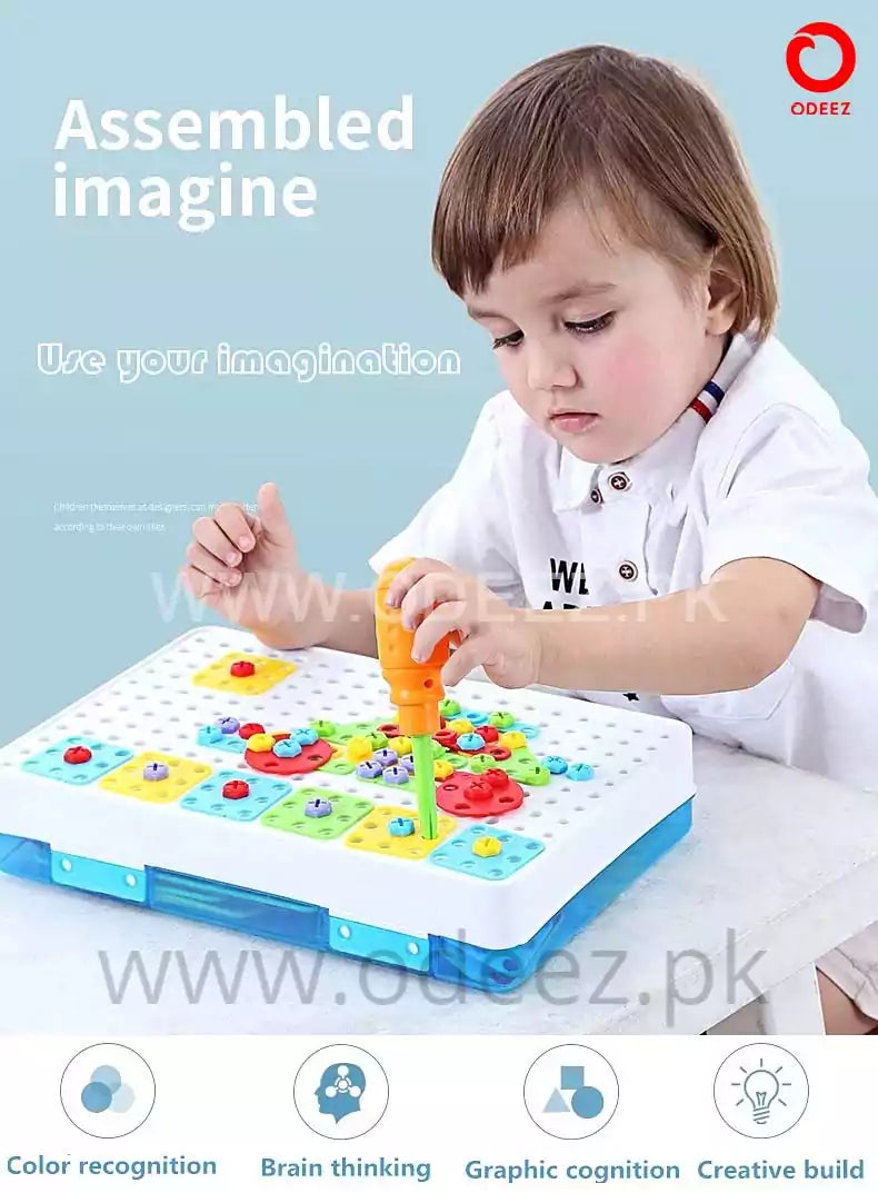 STEM Creative Design and Drill Screw Play - 106 pieces - Default Title - Odeez | Educational Toys Pakistan 
