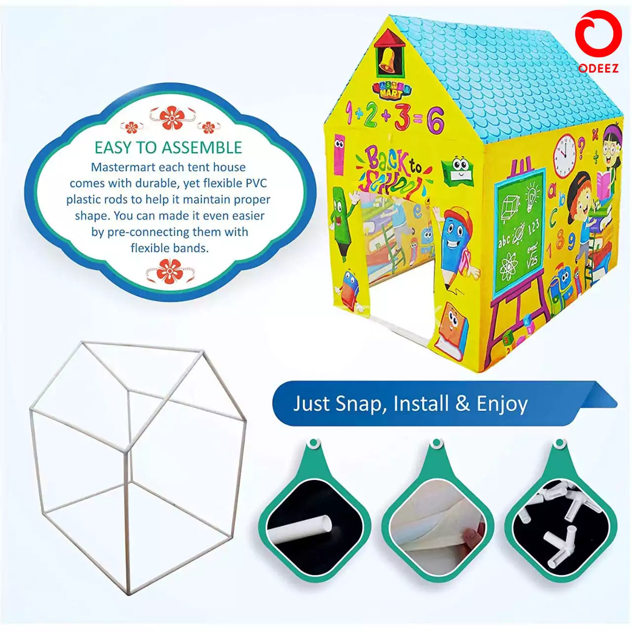 School House Play Tent for Kids - Default Title - Odeez | Educational Toys Pakistan 