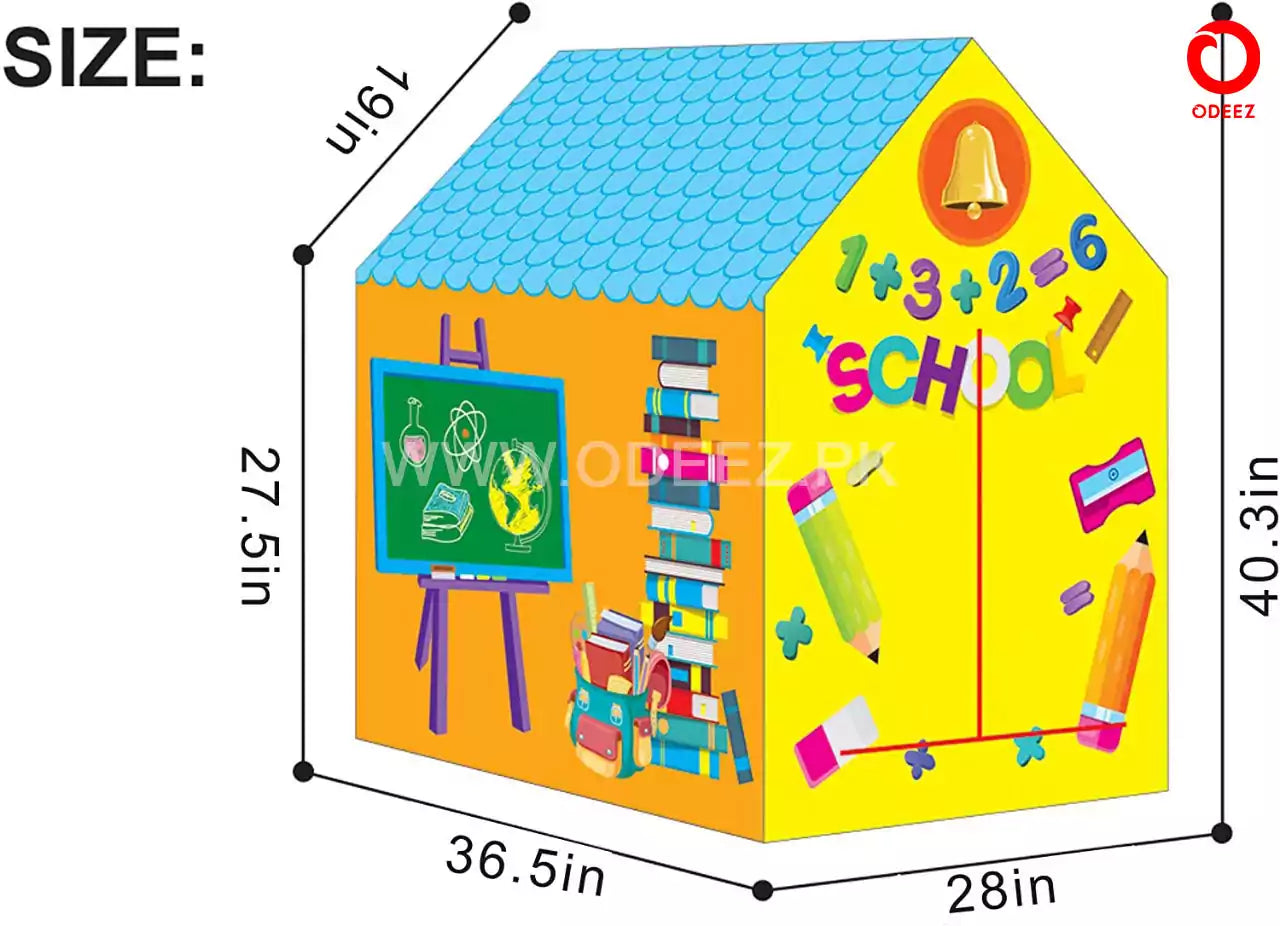 School House Play Tent for Kids - Default Title - Odeez | Educational Toys Pakistan 