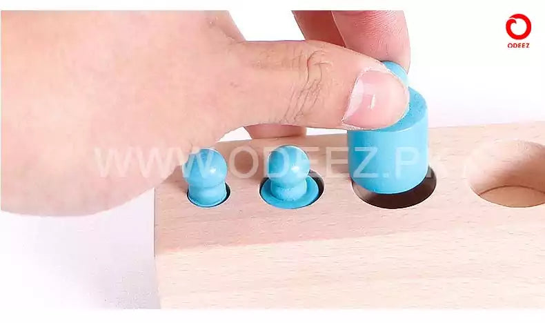 Set of 4 Montessori Cylinder Blocks - Default Title - Odeez | Educational Toys Pakistan 