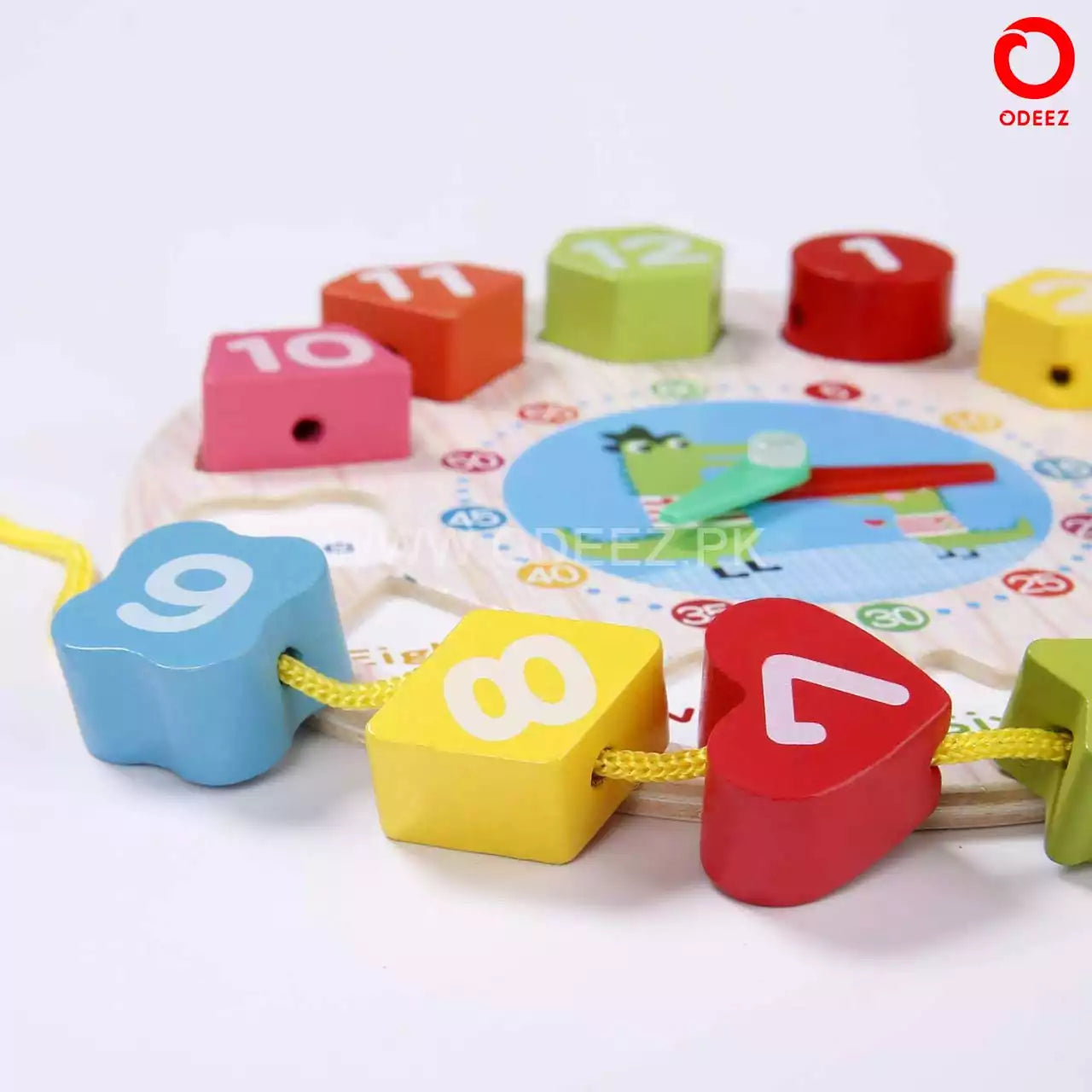 Seton Wooden Clock With Beads - Default Title - Odeez | Educational Toys Pakistan 