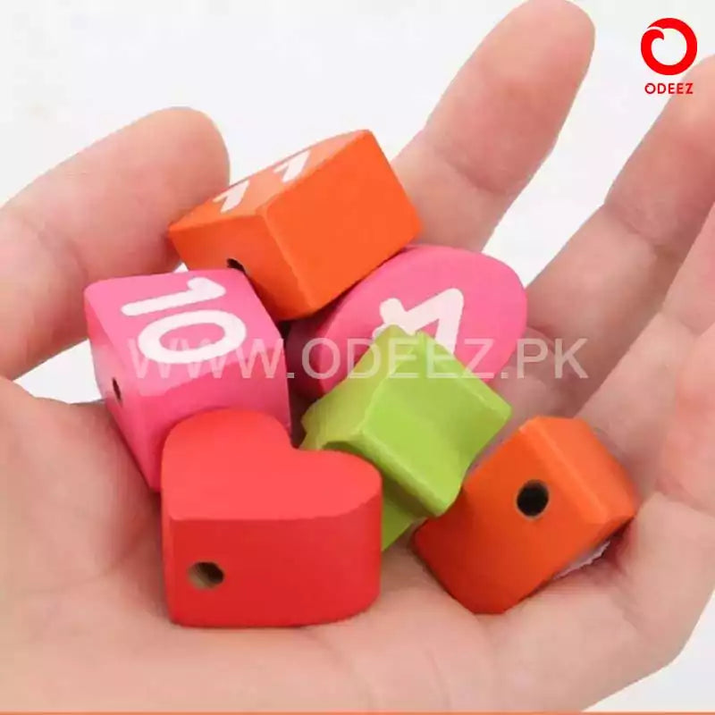 Seton Wooden Clock With Beads - Default Title - Odeez | Educational Toys Pakistan 